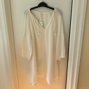White flowy H&M coverup.